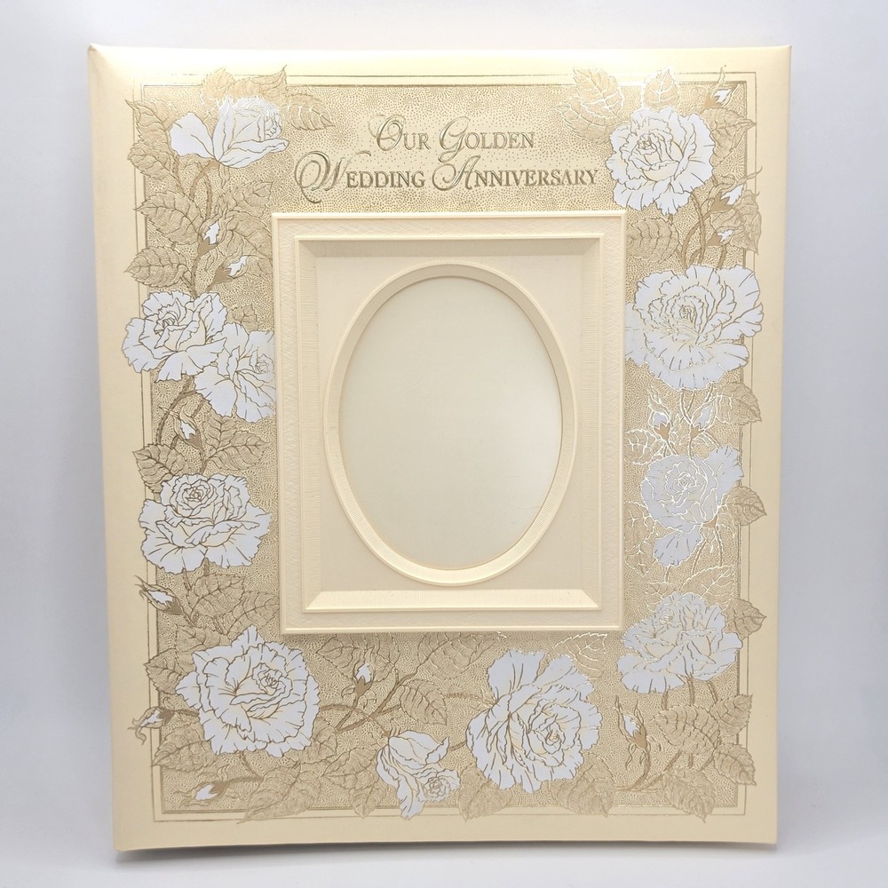 Vintage 1982 Hallmark Our Golden Wedding Anniversary Photo Album 50th